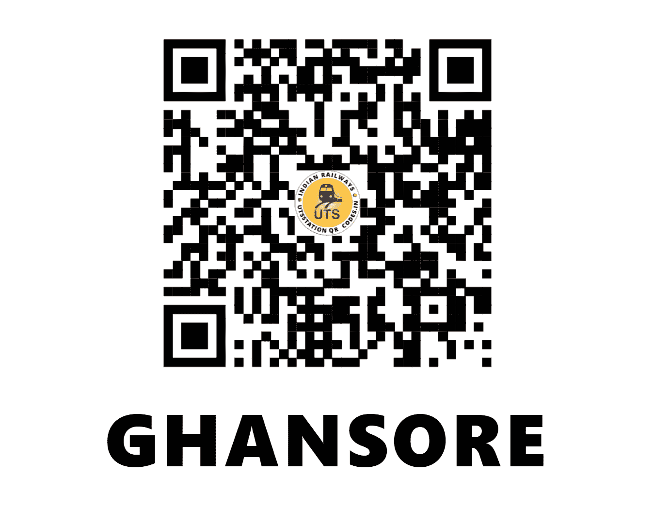 UTS QR Code for GHANSORE - GNS - SB (MADHYA PRADESH)